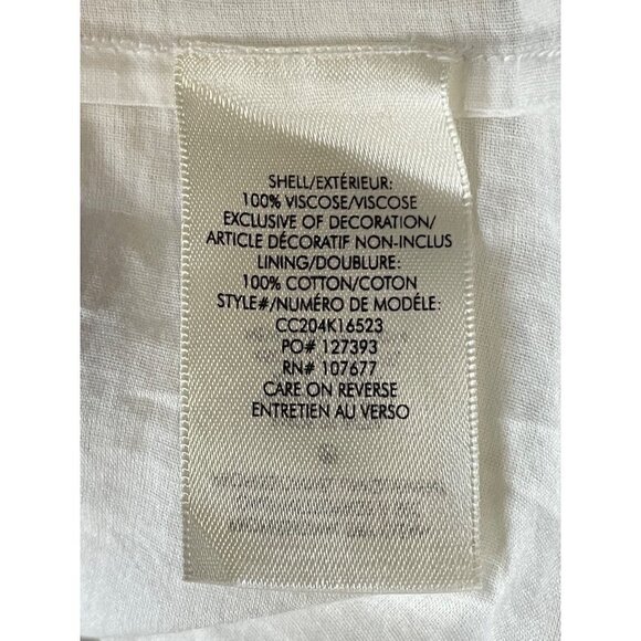 alice + olivia Fae Eyelet Embroidery Fit Flare Mini Dress White Womens Size 14 - Picture 12 of 13